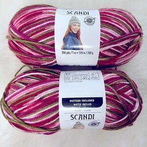 2 Skeins - Scandi - Loops & Threads Yarn